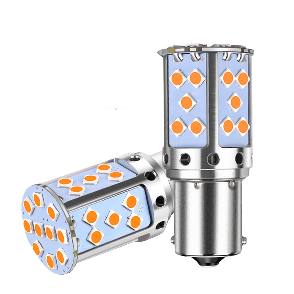 Auto LED decodificado luz de dirección estroboscopica resaltado 1156 3030 35SMD luz de freno 1157 luz trasera T20