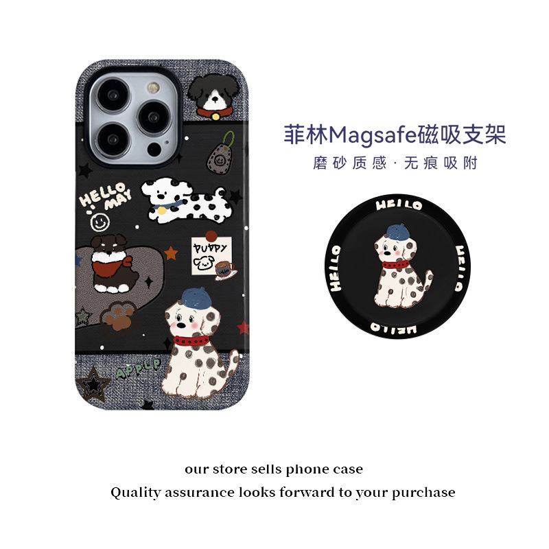 Dalmatians film bracket 2-in -1 for Apple 16/15promax phone case 14/13/12 protective cover x