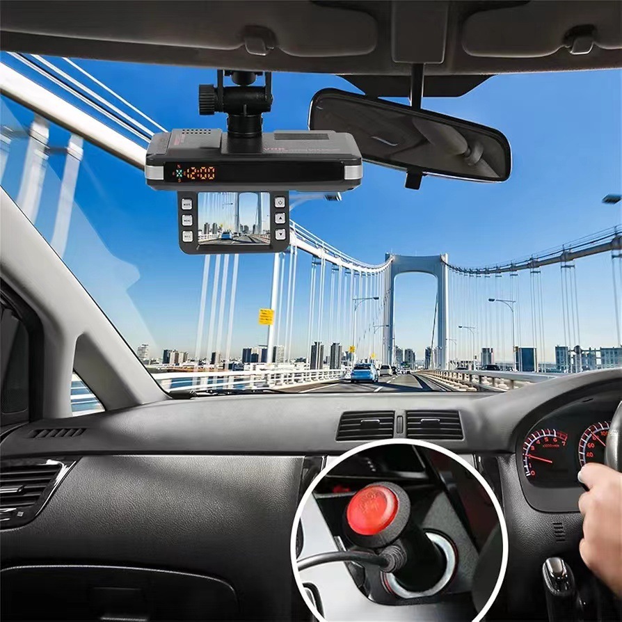Cross-border Russian electronic dog mobile speed measuring dashcam 2-in-1 radar integrated device direct from manufacturer