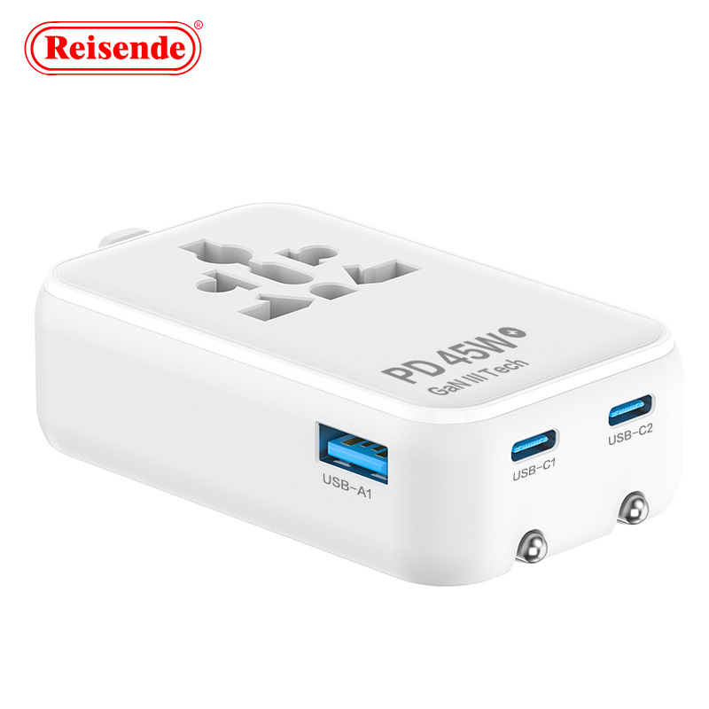 新品转换插座PD20W/35W/45W全球通转换插座 美标美规旅行转换插头