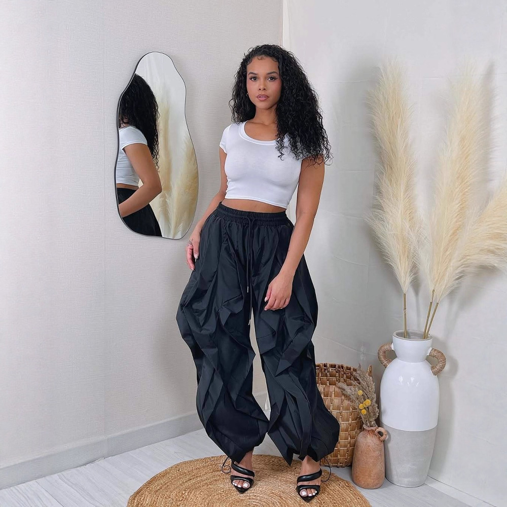 Women's Clothing Elegant Commuter Workwear Style Lace Bloomers Leggings Stitching Design Women's Bottoms For Formal & Casual_ecoleips.com