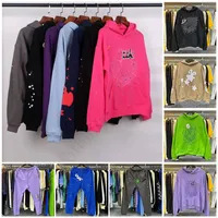 Spot Spider555 Foam Printed Men's and Women's Loose Hooded Sweatshirt Casual Pants Sports Suit Autumn New Style