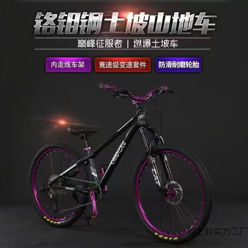 Mountain Bike Student Off-Road Shock-Absorbing Variable Speed Adult Bicycle Men's and Women's Racing Street Bicycle Racing