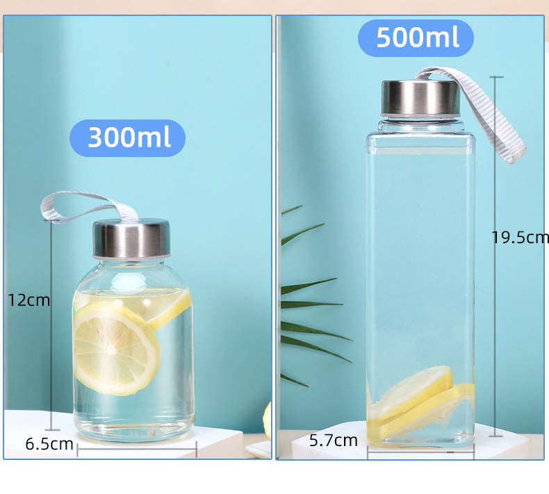 Kreative Wasserflasche aus Kunststoff mit Edelstahlverschluss, offener Sporttrinkbecher, tragbare Reisetasse, Studentenbecher, tragbare Weltraum-Tasse
