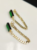 Golden long advanced earrings stainless steel, 2022 years, city style, high-quality style, internet celebrity