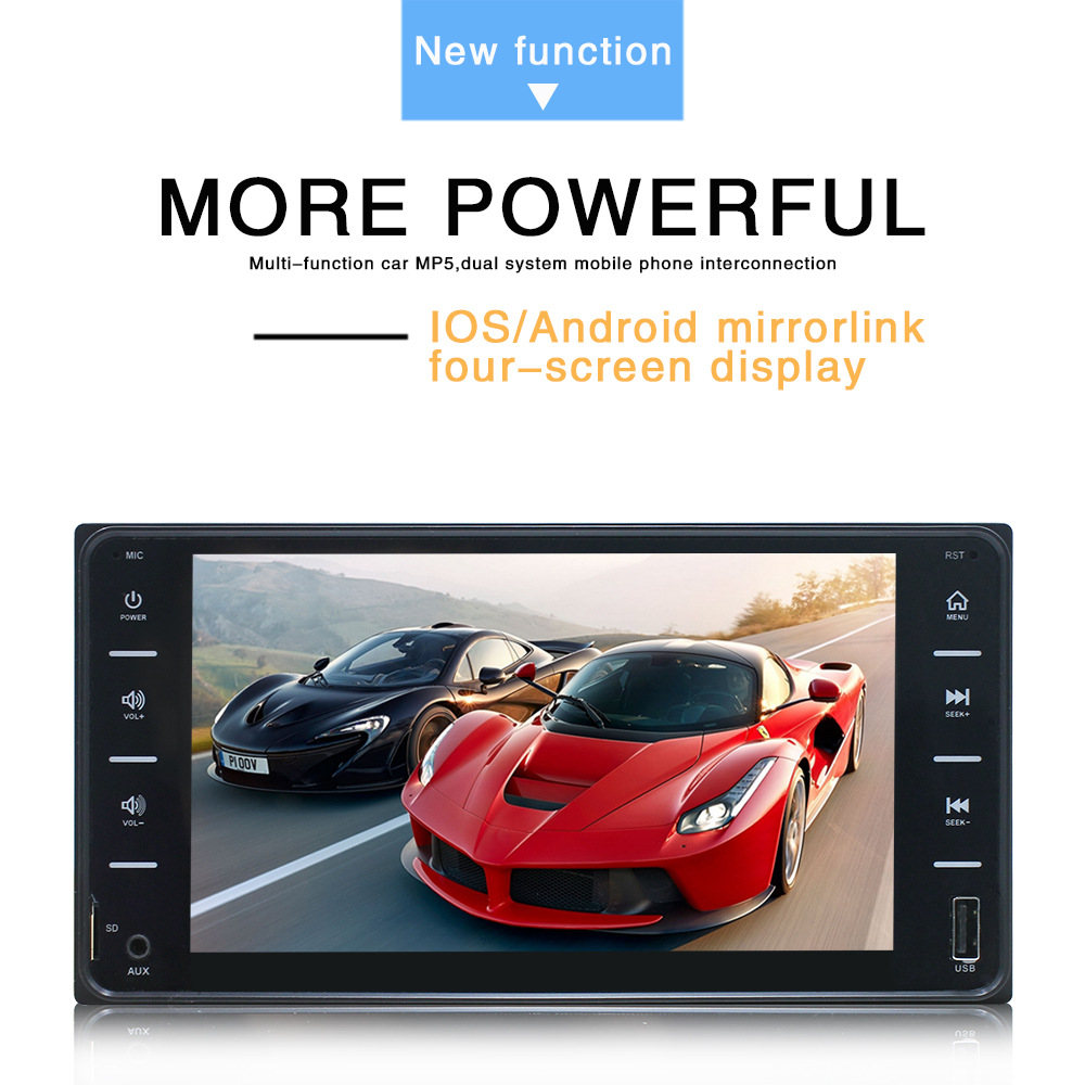 Reproductor Universal de Doble Unidad para Coche, Reproductor MP5 para Corolla, Radio MP4 con Bluetooth, Pantalla de Alta Definición para Toyota