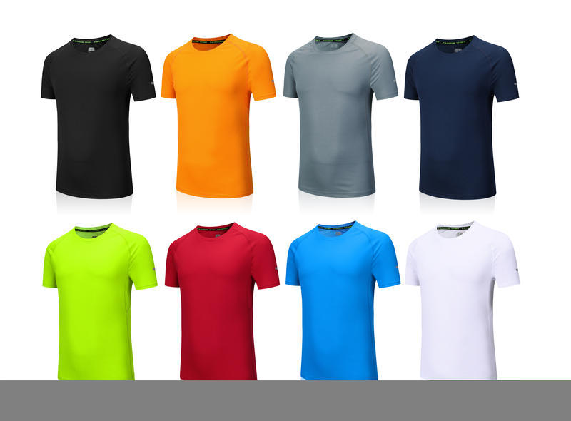 Camiseta deportiva de secado rápido y absorbente de humedad, camiseta de verano de manga corta, ropa ligera y delgada, camiseta transpirable corta.