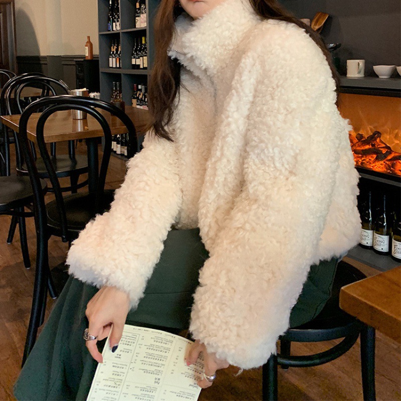 JSELF Curly Fur Coat ivory 01 jself Curly Fur Coat