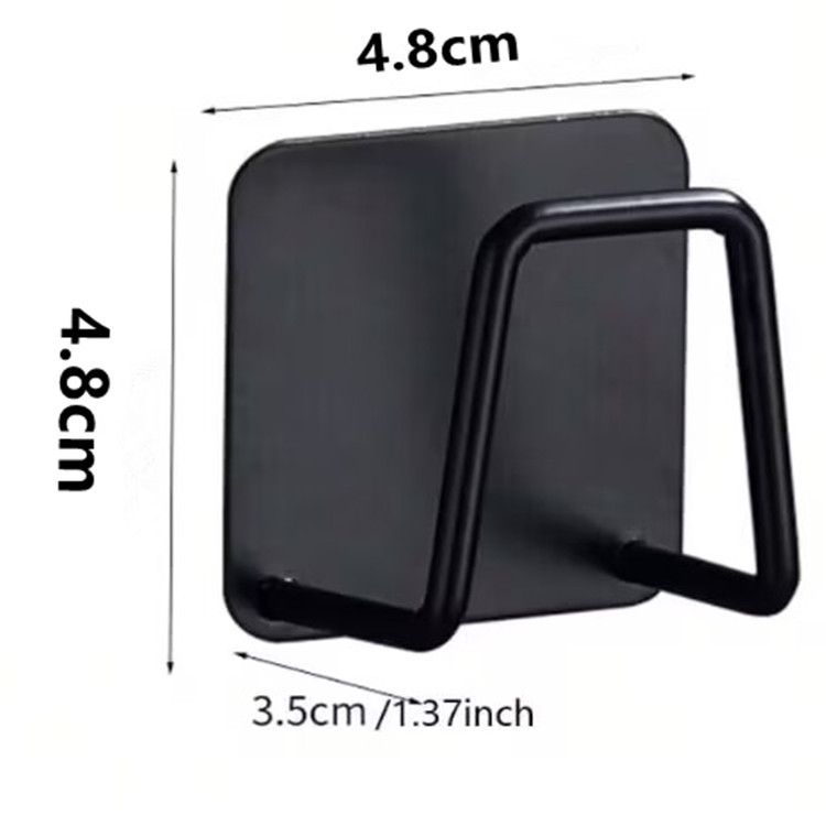 Venta al por mayor de acero inoxidable negro ponche-fregadero libre esponja drenaje rack bola de acero trapo esponja rack de almacenamiento