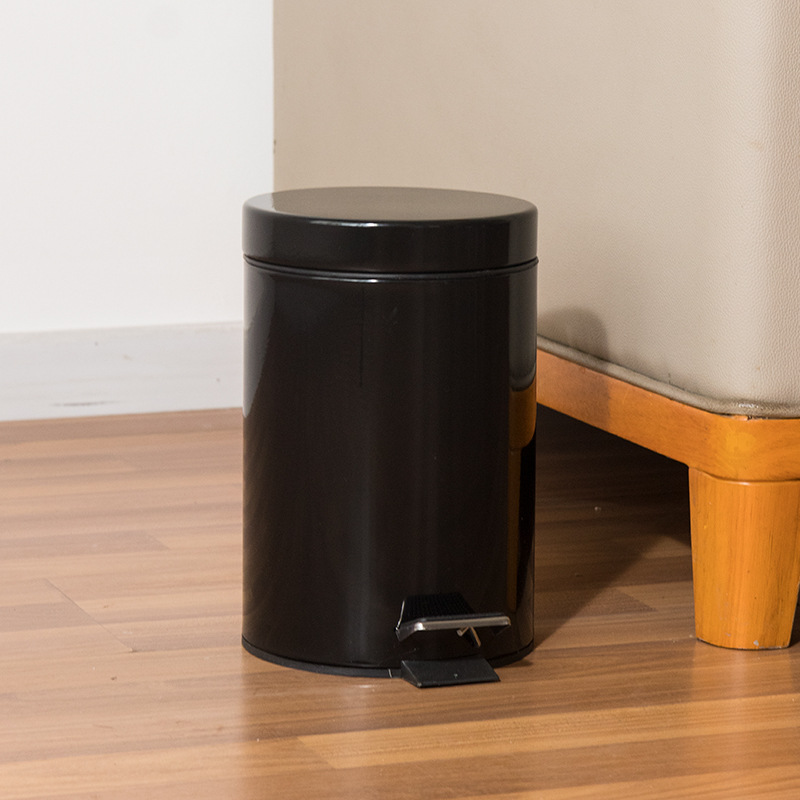 Baño pequeño de 3L para el hogar, bote de basura abatible con pedal, cubo sanitario al por mayor con tapa, cubo doble con manija