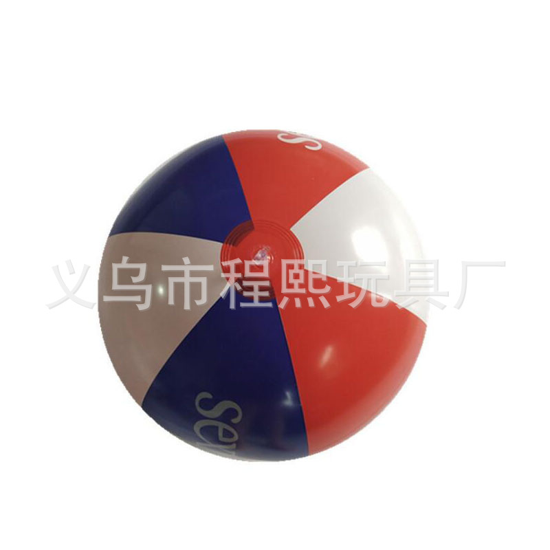 Customized Red, Blue and White Pvc Inflatable Ball with Pictures, Outdoor Grass Beach Toy Ball, Printed Advertising Logo