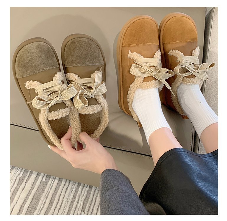 Women’s Suede Ankle Boots With Thick Soft Sole For Autumn Winter_voghion.com