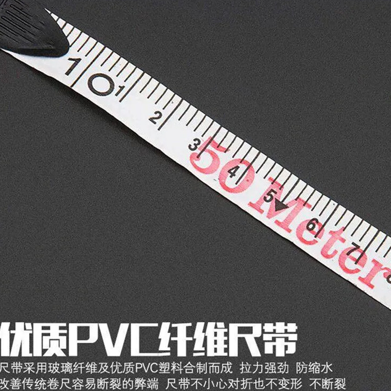 Cinta métrica de fibra personalizada medición de ingeniería 20 metros sitio de construcción especial impermeable regla 50m resistente al desgaste al por mayor cinta métrica 100m