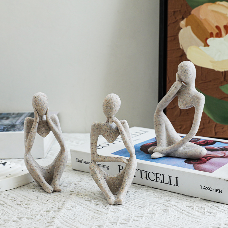Nordic style abstract art mini resin figure desktop decoration creative personality niche home decoration Nordic style abstract art mini resin figure desktop decoration creative personality niche home decoration