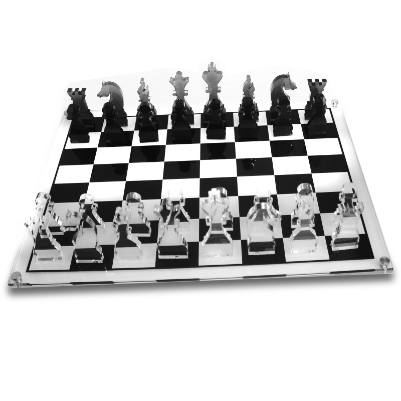 源头工厂 亚克力透明精美棋盘 有机玻璃休闲棋盘工艺品国际象棋