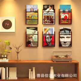 金属铁艺黑胶唱片架壁挂式墙面专辑收纳筐影碟光盘展示架杂志壁架