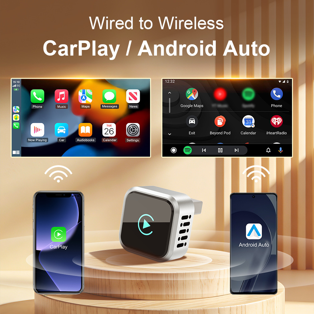 Cross-Border Wireless Carplay Box Private Model Mini Portable Apple Android Auto Smart Car Connectivity Box