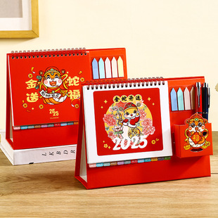 New 2025 Desktop Calendar Decoration Index with Notes Plan Notepad Calendar