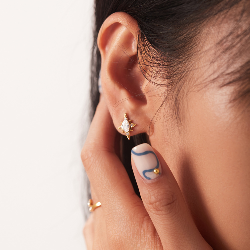 Fashion Star Stainless Steel Necklace Plating Zircon Stainless Steel Necklaces