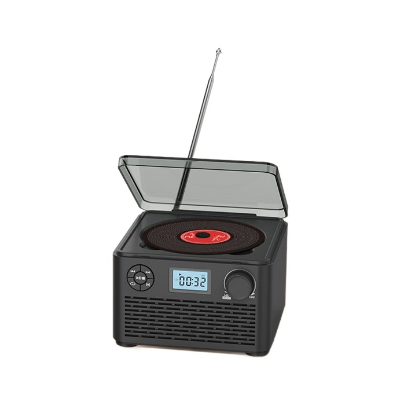 Draagbare cd-speler met luidsprekers en Bluetooth, kleine oplaadbare cd-speler met USB-aansluiting, mp3-speler en FM-radio._voghion.com