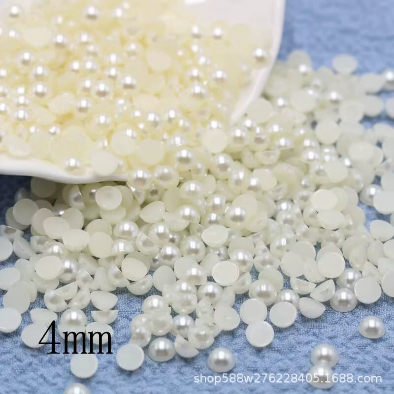DIY аксессуары для рукоделия: ABS круглые полубусины с плоским дном, накладки для ногтей, жемчужины полукруглой имитации, высокая блестящесть
