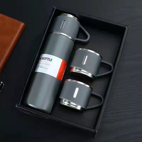 Cross-border 304 stainless steel insulated cup set business cup set water cup office one double lid cup set gift