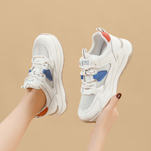 盾狐小白鞋女2024新款百搭夏季网鞋透气网面运动休闲老爹鞋子