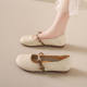 French-Style Shallow Flat Leather Shoes for Women 2025 New Summer with Dress Maternity Sandals Soft Leather Evening Loafers
