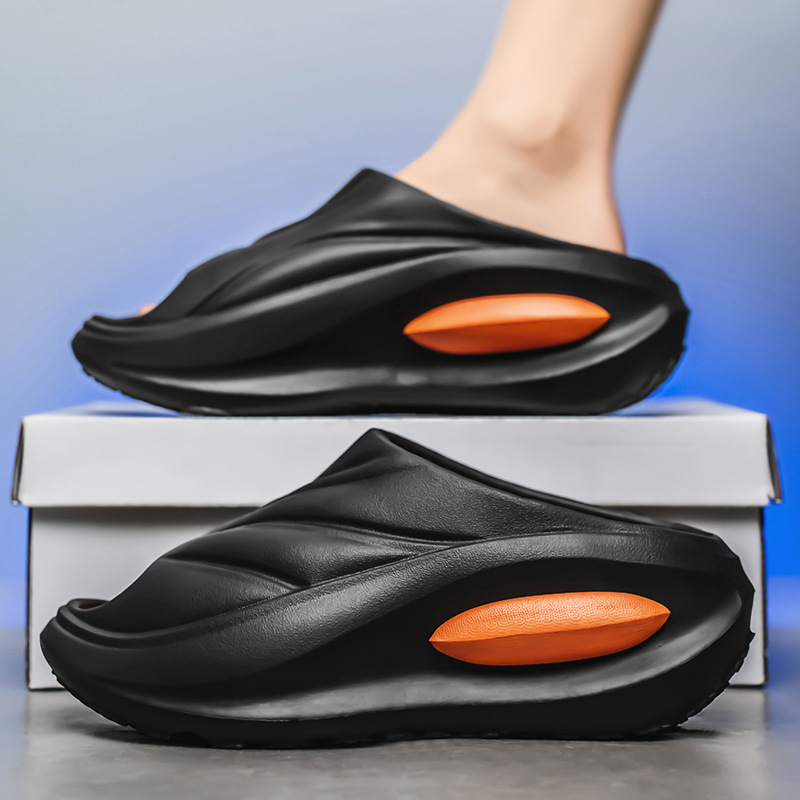 Zapatillas de alta elasticidad 2025 nuevos deportes de motocicleta al aire libre hombres y mujeres usan sandalias de plataforma antideslizantes en la playa slippers