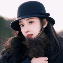 秋冬帽子女法式复古小香风千金名媛礼帽赫本风显脸小羊毛呢渔夫帽