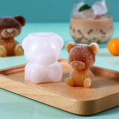Small Bear Ice Cube Mold, Internet Famous Ice Bear Coffee Silicone Mold, 3D Silicone Mold, Creative Utensil, Chocolate Mold