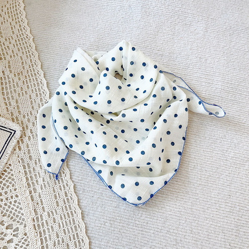 Spring and Autumn Baby Headscarf Cover Head Silk Scarf Baby Scarf Children Neck Gaiter Thin Cotton Linnen Square Scarf Sunshade