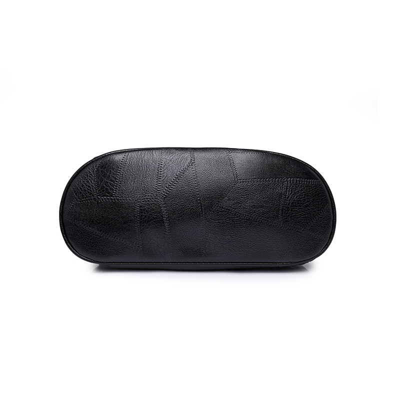 Mochila antirrobo de cuero suave para mujer casual al por mayor transfronteriza 2023 Mochila de doble uso de gran capacidad de color de contraste de moda