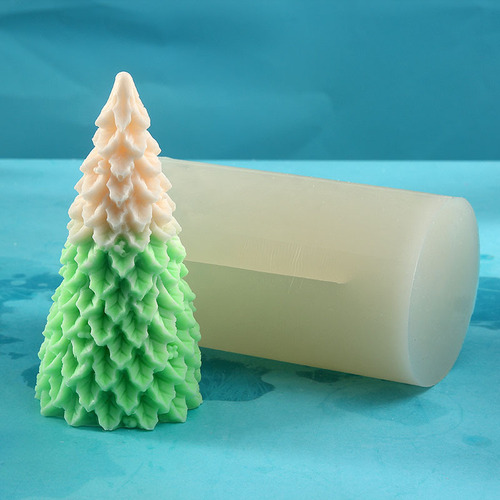 Christmas tree essential oil candle silicone mold Christmas DIY diffuser plaster soap ice cube mold BK8126