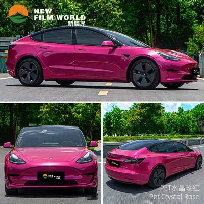 car color change Film full: Automotive Film - crystal-rose-red