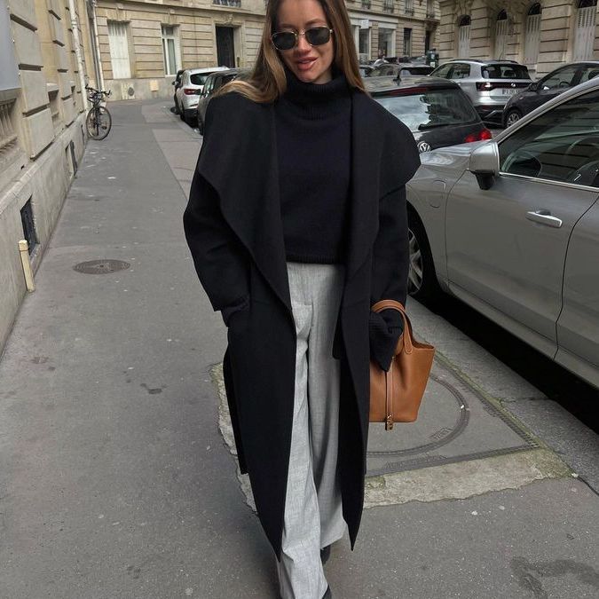 Abbigliamento da donna, cappotto da donna in lana alla moda, giacca da pendolare di media lunghezza_voghion.com