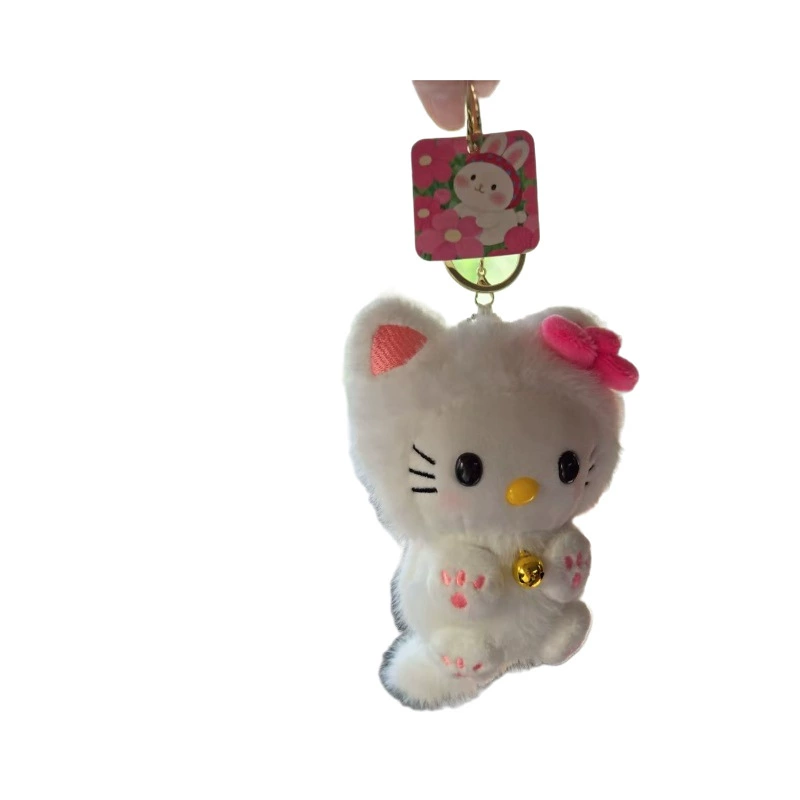 Плюшевый брелок (Hello Kitty) подвеска-кукла для сумки, 2 цвета и варианты цепочки, 50 г