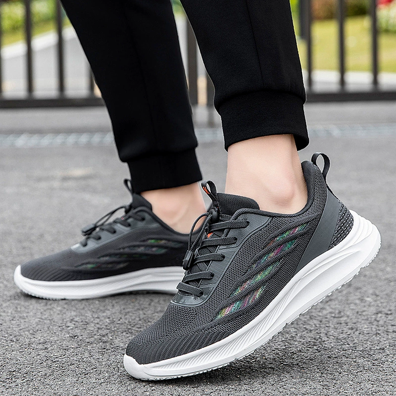 Сила назад осенняя новая мягкая подошва повседневная нескользящая обувь для ходьбы среднего и пожилого возраста летающая легкая мама обувь спортивная мужская