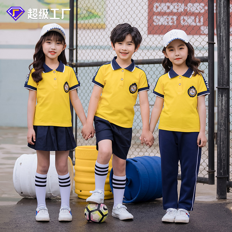 2024 Summer New Arrival Kindergarten Uniforms & Schoolwear for Elementary & Middle School Students: Short-Sleeve T-Shirts & Sports Attire, Plus Kids' Class Uniforms