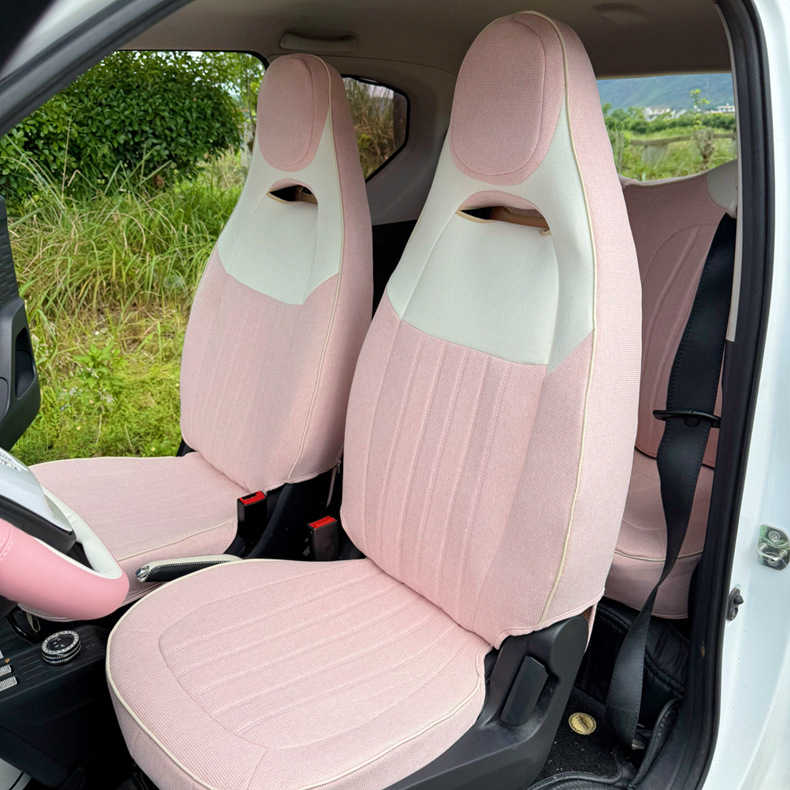 Fabric Cute Cartoon Breathable Car Seat Cover Full Set for Wuling Hongguang MINI 2020-2022