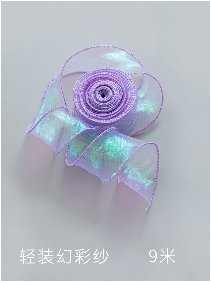 Cinta de embalaje de flores ramo de hilo mágico embalaje cinta de copia material de tienda de flores cinta al por mayor hilo de cola de pescado de color sólido