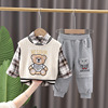 Cotton children's autumn set for boys, spring clothing, jacket, 3 years