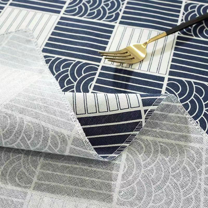 Flor azul porcelana tela de flor frágil alojamiento nacional retro algodón lino azul chino tela de mesa de estilo antiguo