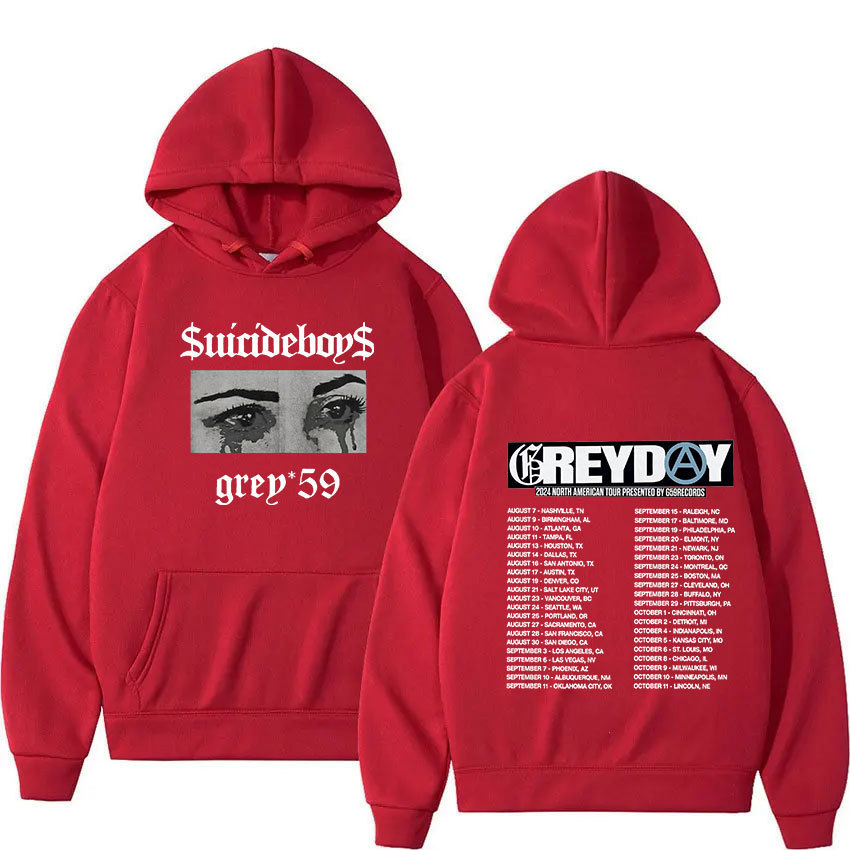 2024 Suicideboys Grey Day G59 Graphic Hoodie Men Hip Hop Ret