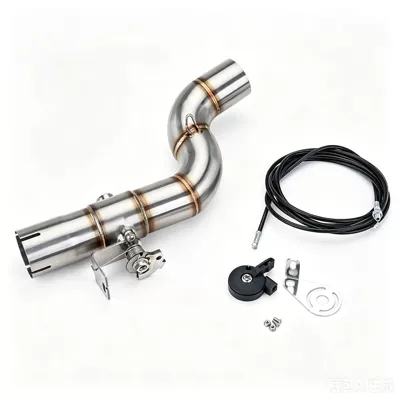 Motorcycle exhaust pipe Section F900R Modified Stainless Steel - 51mm-middle-section-with-valve