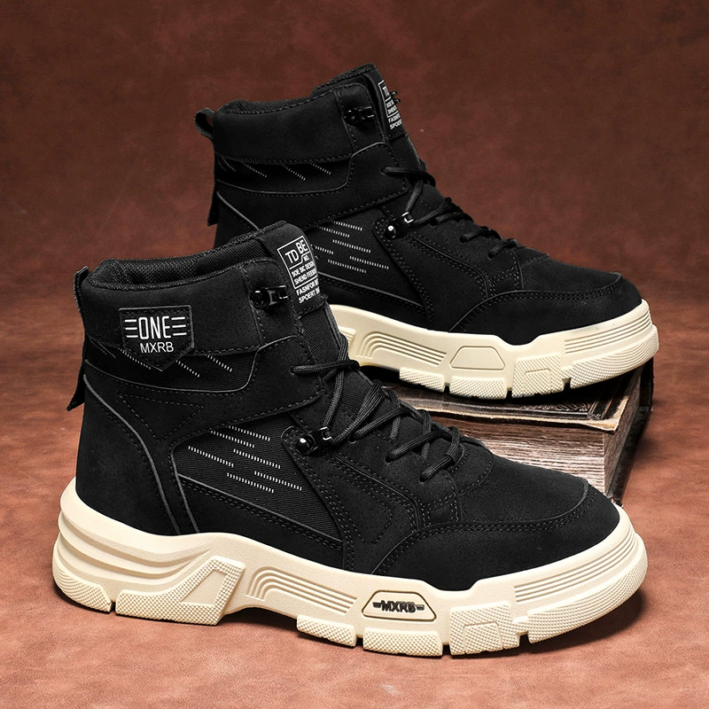 Высокая обувь мужская осень зима 2024 новые мужские сапоги Мартин открытый спорт альпинизм противоскользящая и износостойкая рабочая мужская обувь