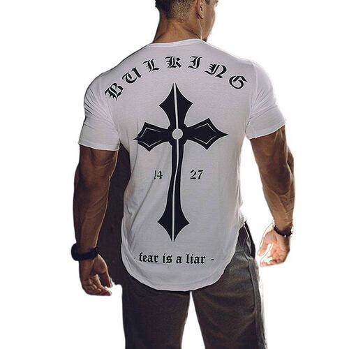 Muscle Doctor Brothers New Fitness Clothing Men's Sports T-shirt Running Training Quick-drying Short-sleeve