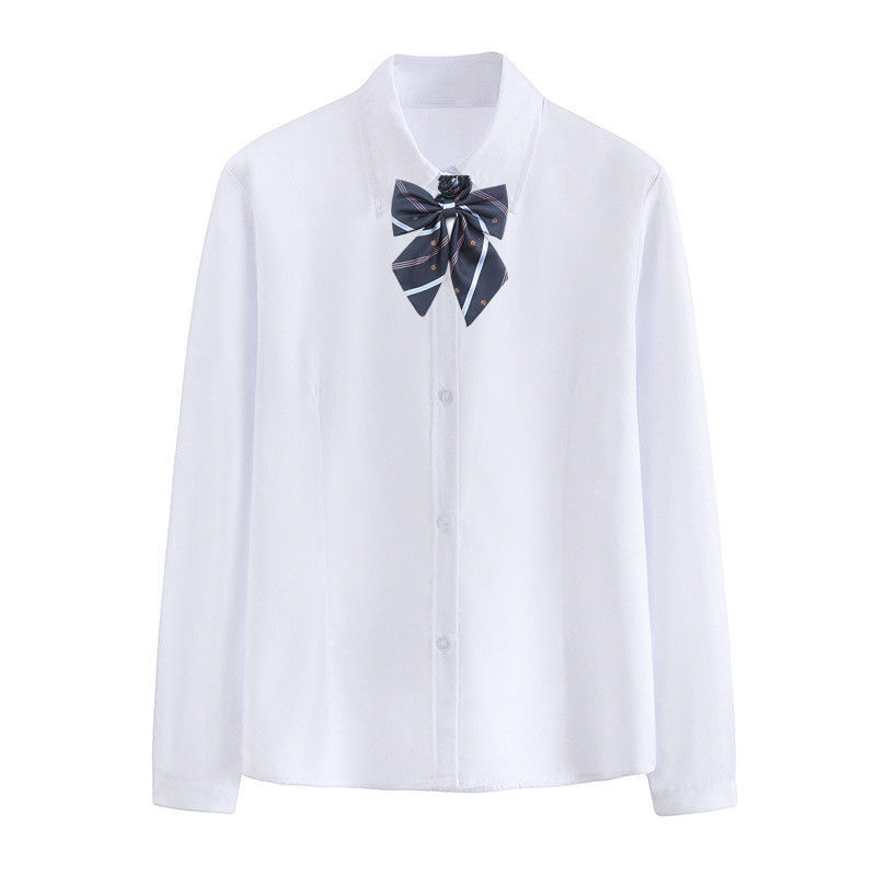 Women's long sleeves+sending the crown blue -collar knot