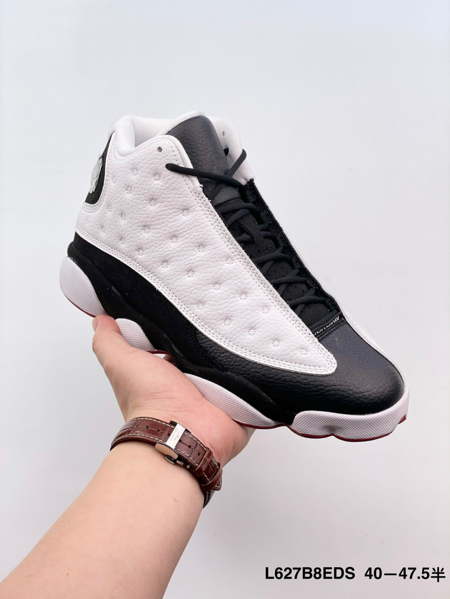 Placa de carbono original transfronteriza de otoño de alto nivel blanco marrón trigo AJ13 serie de zapatos de baloncesto de 47.5 yardas zapatos deportivos para hombres image 9