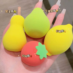 Super cute fruits peach, pear, mango, strawberry, lemon, avocado, powder puff, super soft, not eating powder, beauty makeup egg